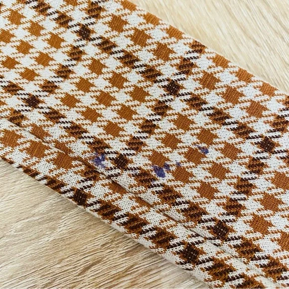 Altar'd State Button Up Crop Long Sleeve Top Brown/Cream Sz Small - Picture 10 of 10